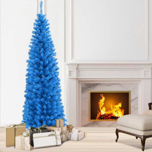 The Holiday Aisle® 6' Blue Artificial Christmas Tree & Reviews Wayfair